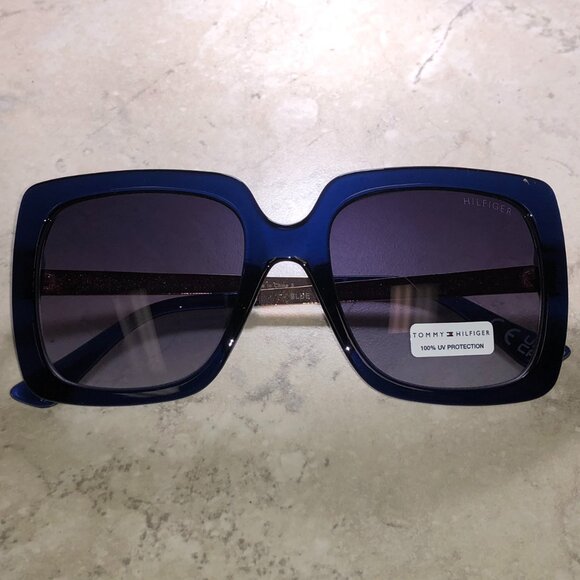 Tommy Hilfiger Blue Oversized Sunglasses - Picture 3 of 6